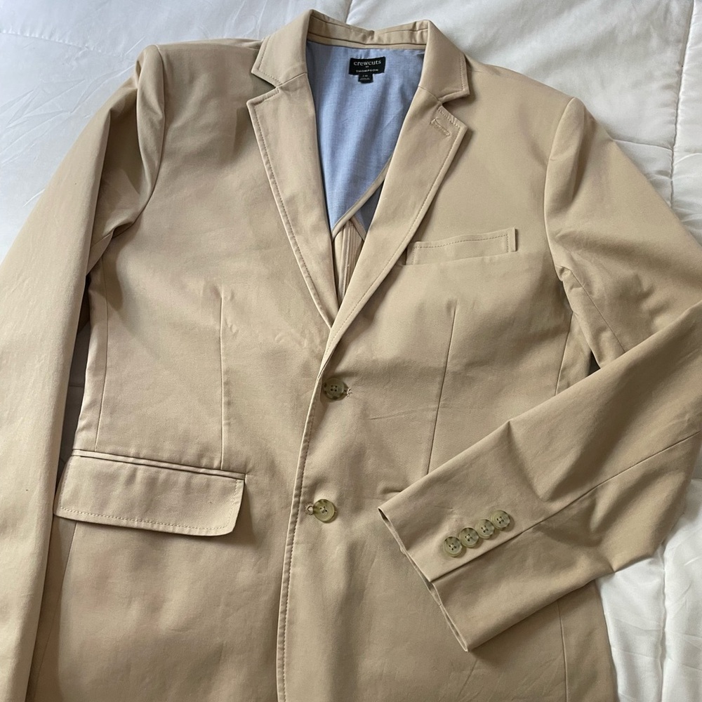 J. Crew Factory Boys Thompson Suit in Tan